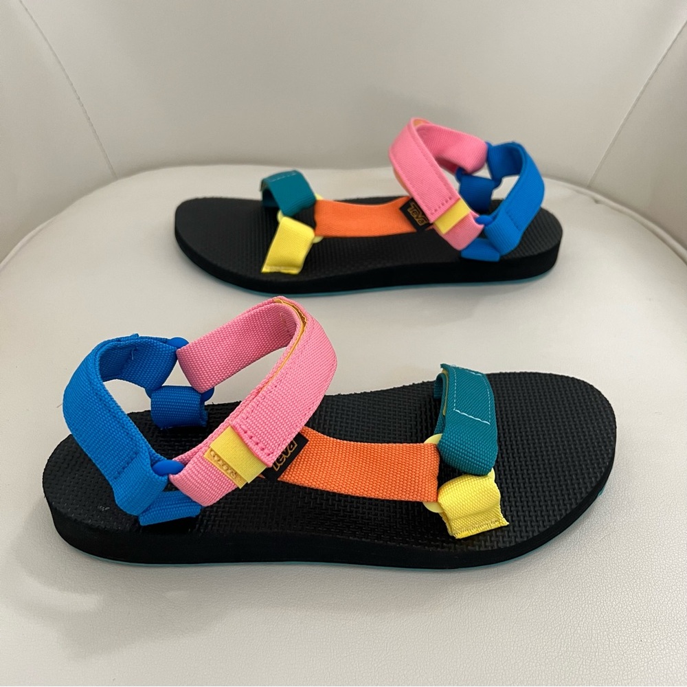 Teva original universal strap SMU multi color sandals Sz Various